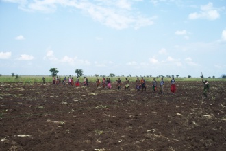 Land preparation in Namalu Karamoja